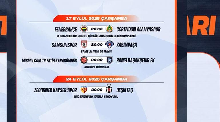 Erteleme maçlarının tarihleri ​​Süper Lig'de açıklandı